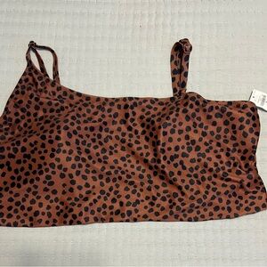 Old Navy Brown and Black Leopard Bikini Top